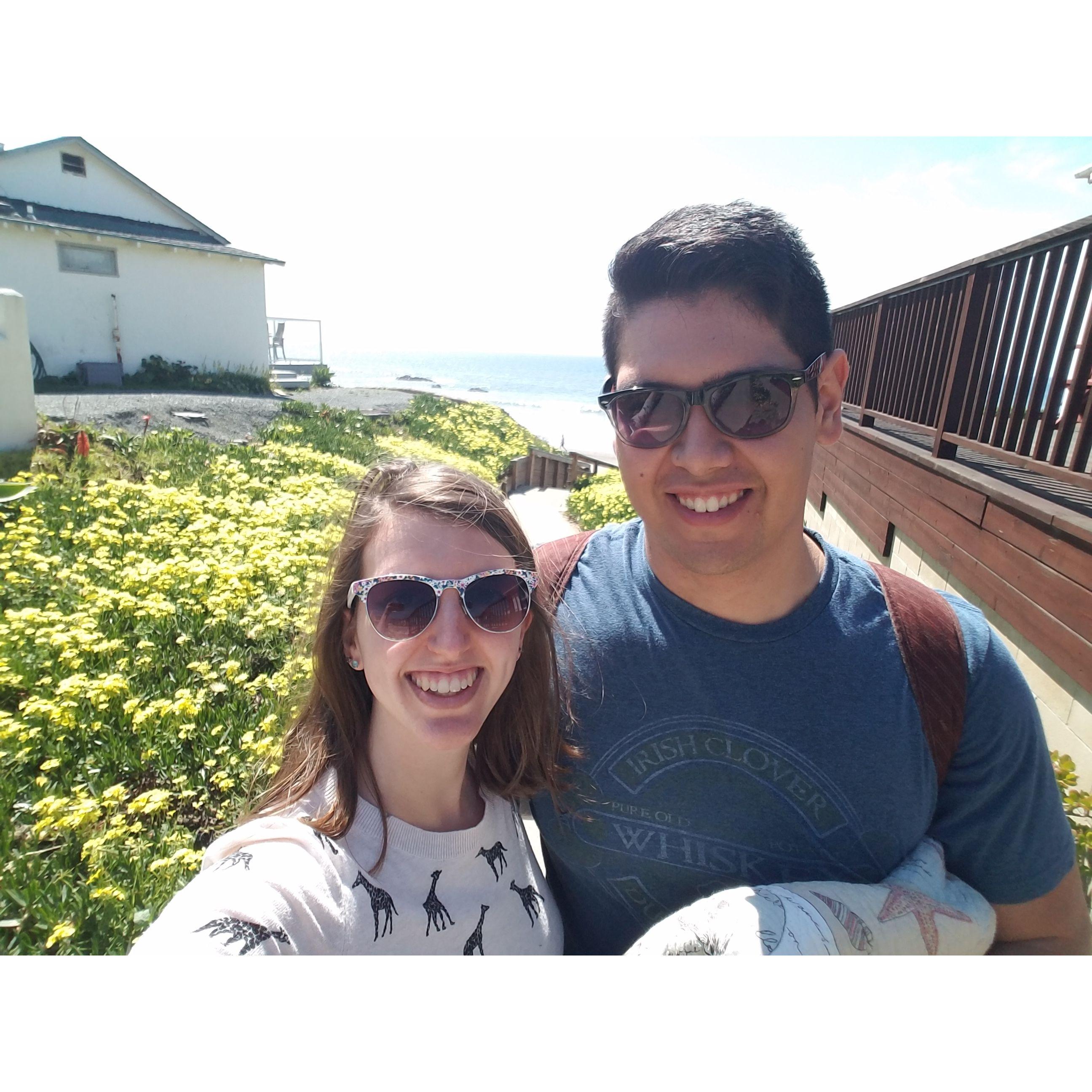 Our first trip we ever took together! To Cayucas, the nicest beach town!