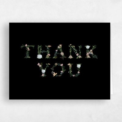 Black Wedding Thank You - Laurelwood Landscape