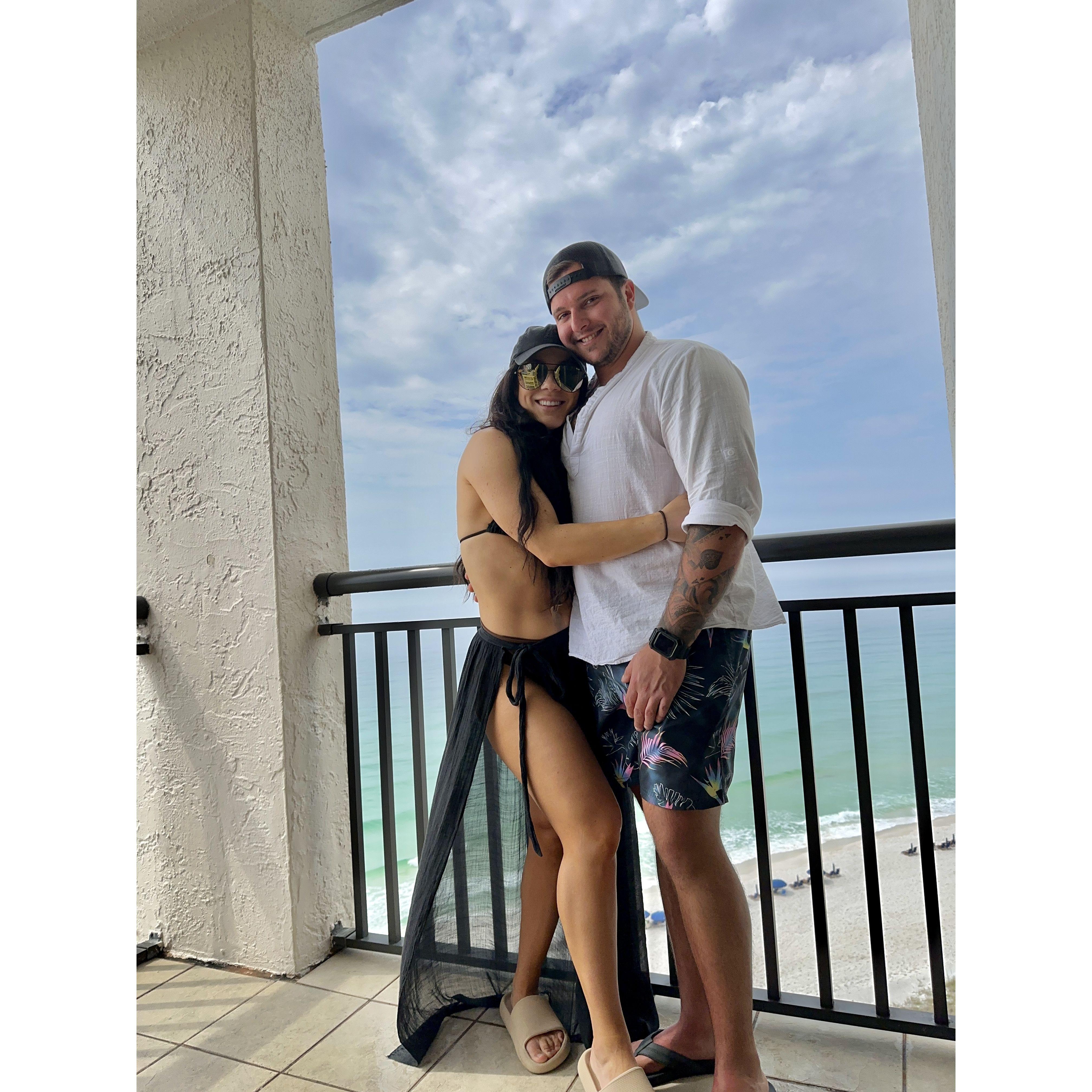 We saw a shark swimming from the balcony...