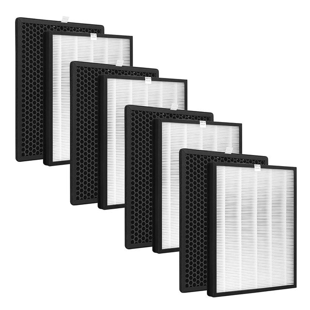 FCFMY 4 Sets True HEPA Replacement Filters for Alexapure Breeze AP-B102 and 3049 Air Cleaner Purifier, 4 HEPA Filter and 4 Activated Carbon Filter