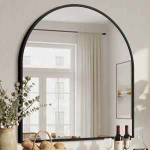 Carine Metal Flat Mirror - Black