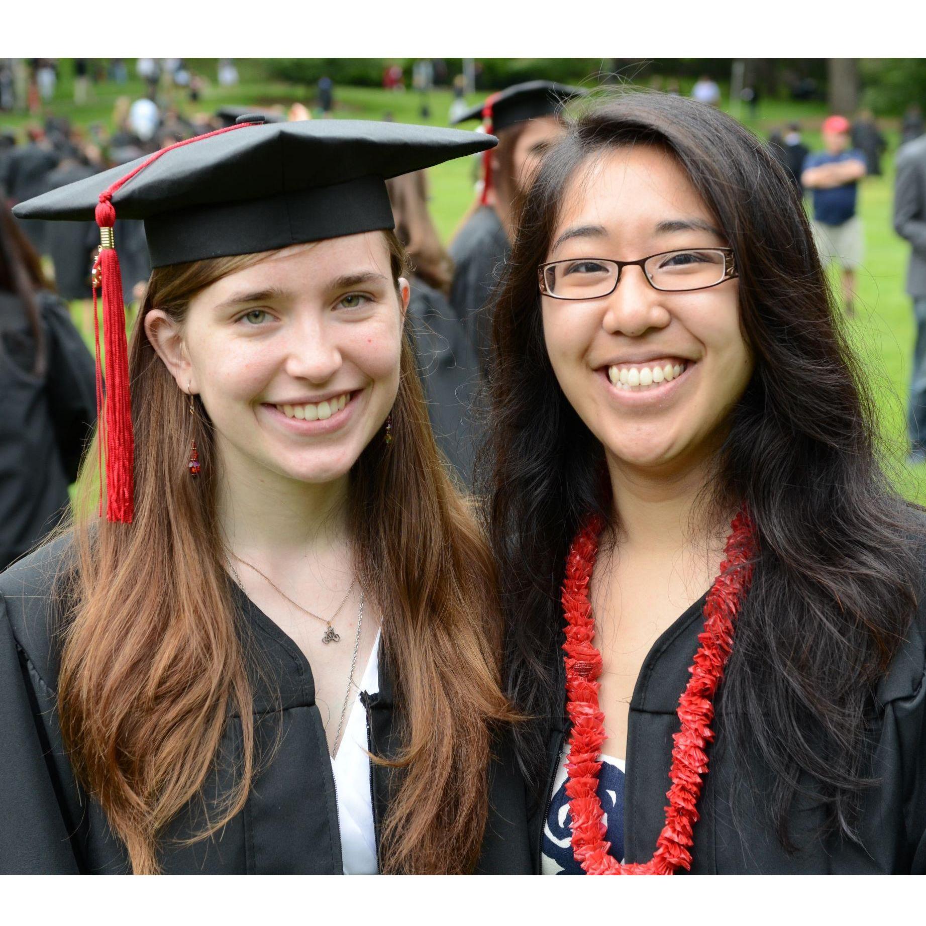 At graduation with roomie, Ila!