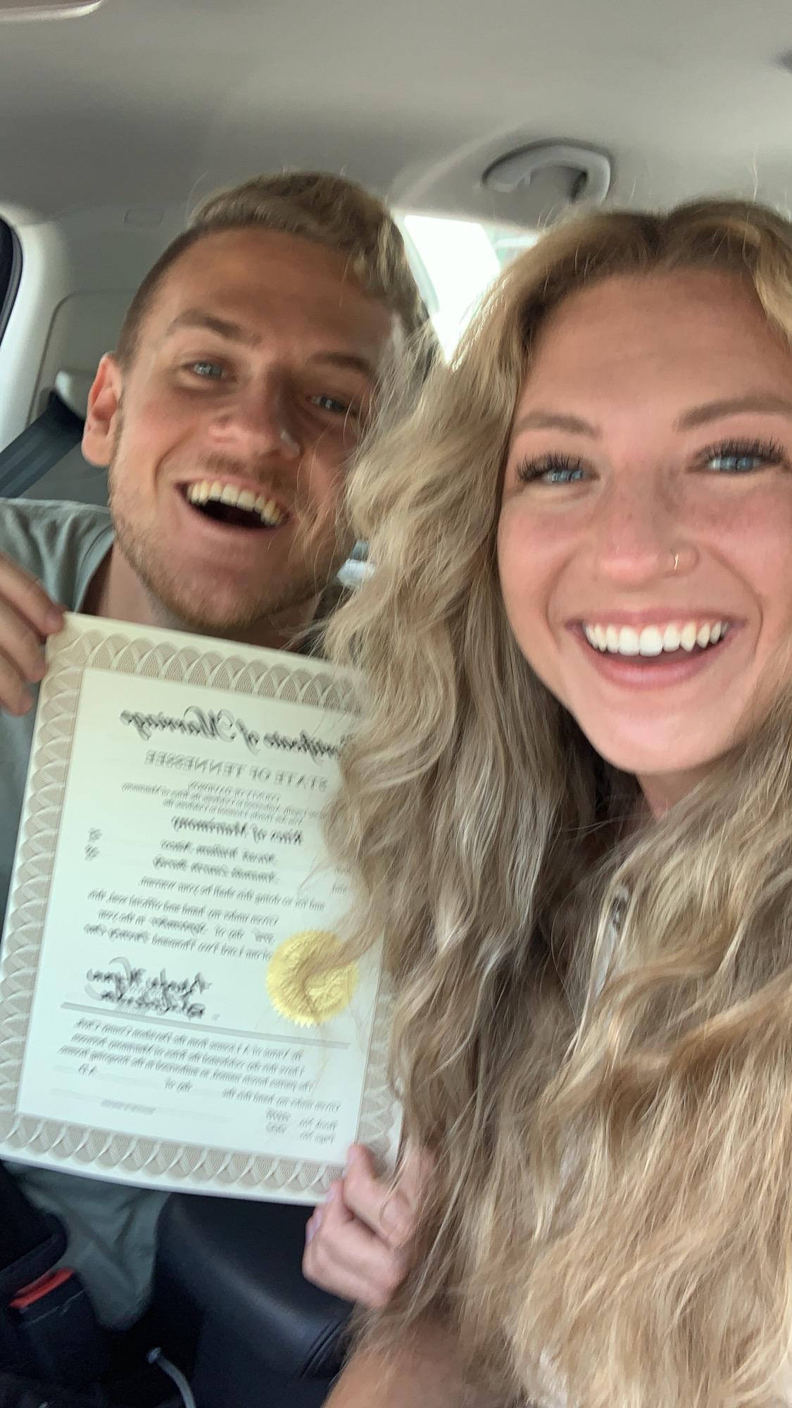 marriage license ✔️
