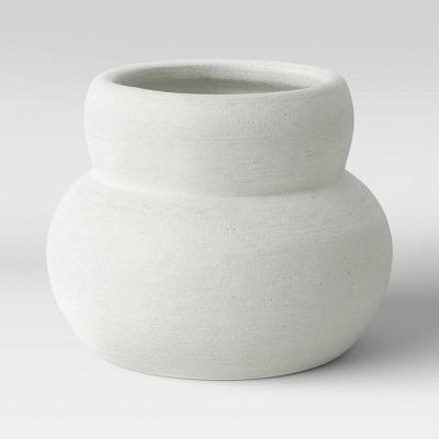 Round Textured Ceramic Vase White - Project 62™