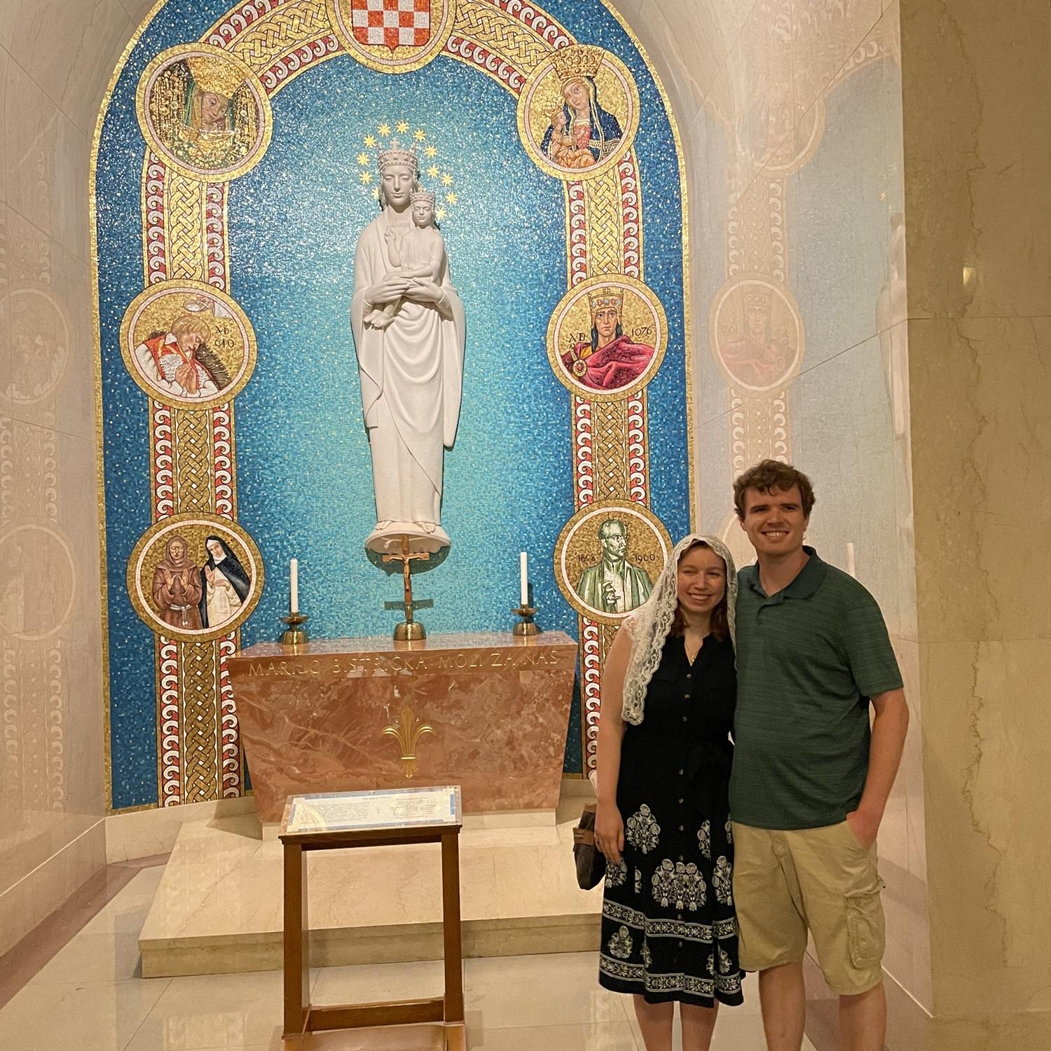 We stopped by the Croatian Marian shrine in the National Basilica.