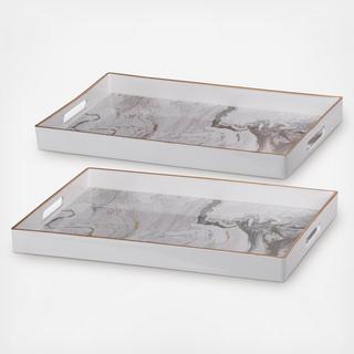 Effra Rectangular Trays, Set of 2