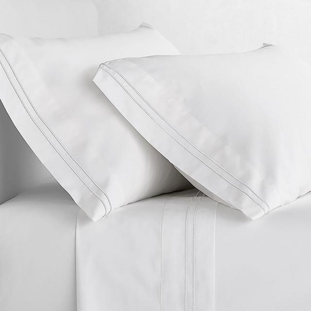 Chambers® Italian Hotel Embroidered Sheet Set, King, White