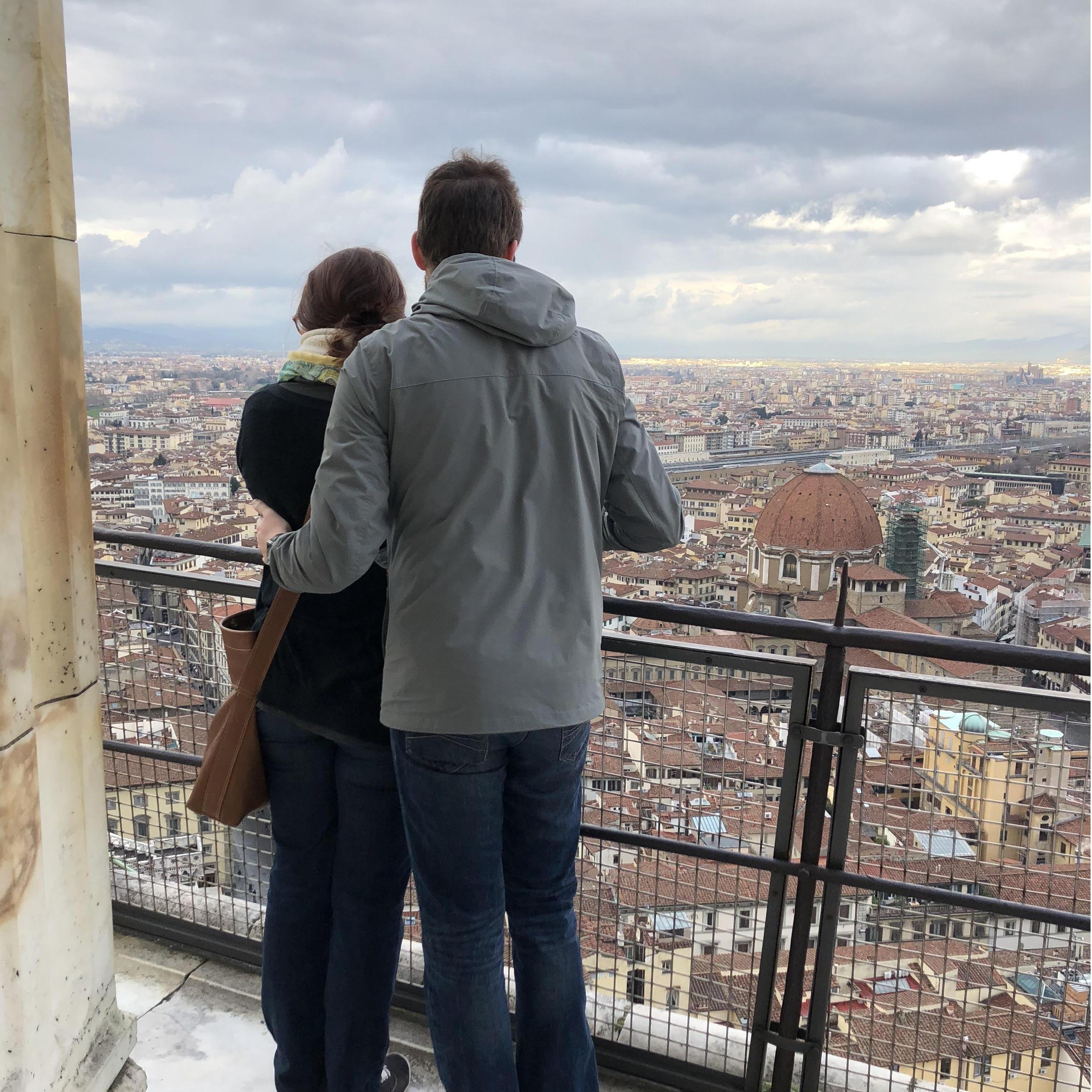 A stranger caught this of us at the top of the Duomo in Florence on what you could consider our second date, a week in Italy