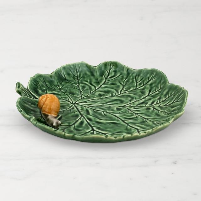 Bordallo Pinheiro Leaf Platter with Snail