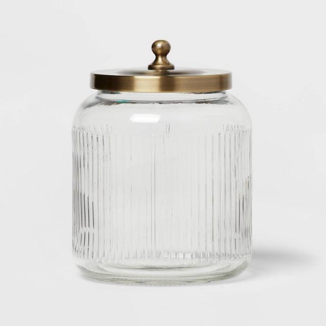 Medium Glass Bath Canister Brass - Threshold™