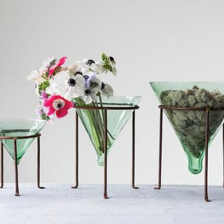 Botanist Recycled Glass Cone Planter