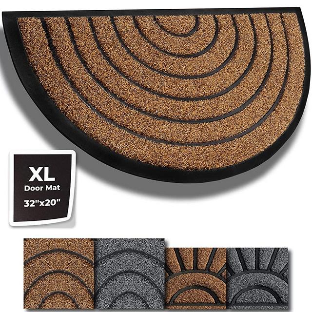 Extra Durable Door Mat Outdoors - Large Door Mat - Entry Rug - Outdoor Door Mat - Non-Slip Waterproof Thin Doormat Outdoor Doormat Indoor (32 x 20) - Inside Doormat and Back Door Mat - Rubber Door Mat