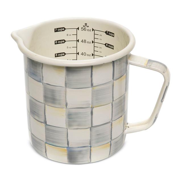 Mackenzie-Childs Sterling Check Enamel 7-Cup Measuring Cup