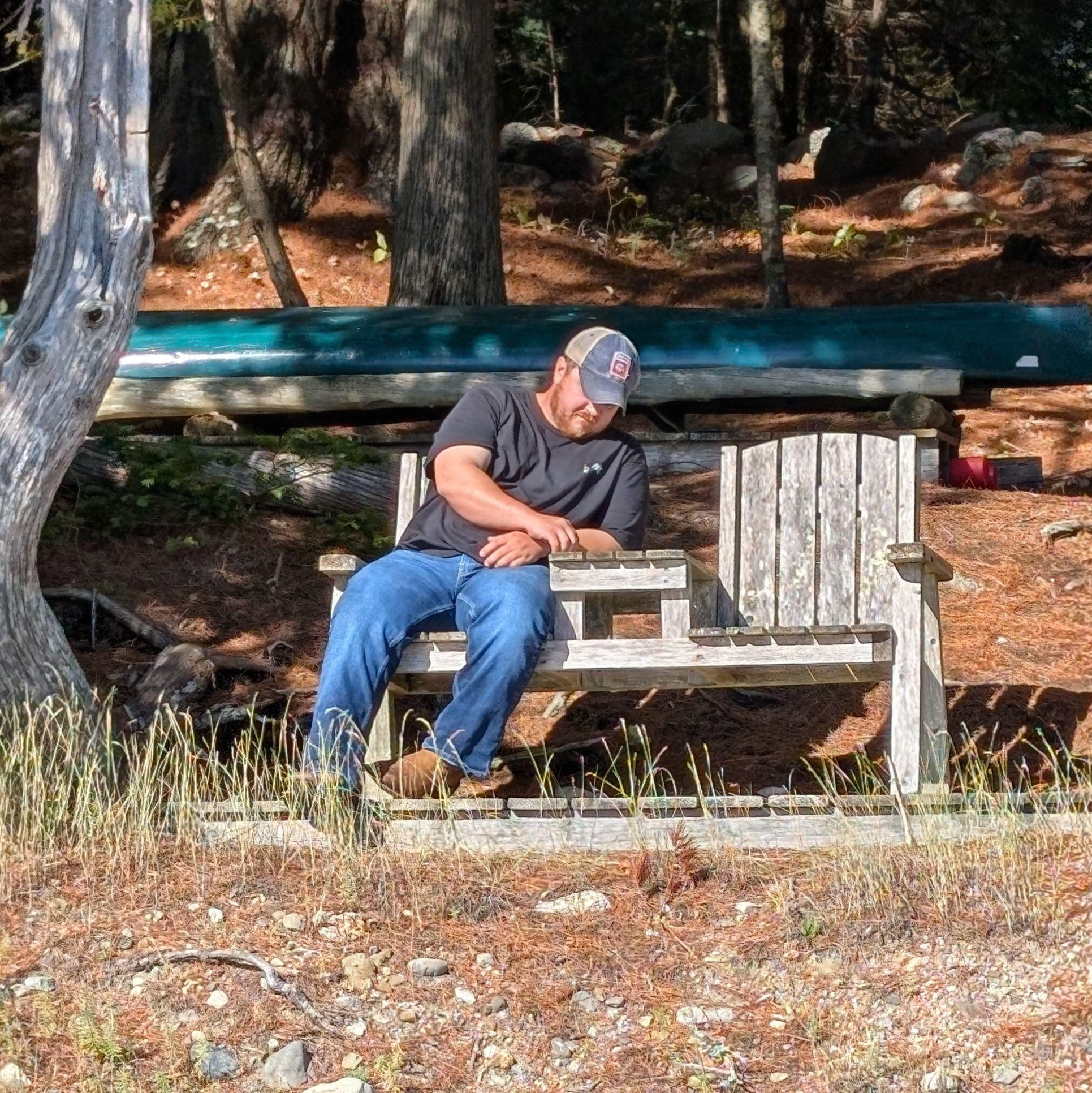 We got to the Milam Camp and Andrew contemplated some more! :P