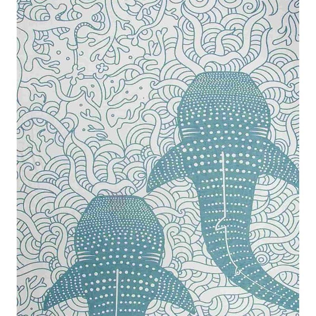 Sand Cloud Large Turkish Beach Towel - Sand Free - 100% Organic Turkish Cotton Yarn - Quick Dry Towel for Beach, Picnic, Blanket or Bath - As Seen on Shark Tank - Marine Life (Whale Shark Turquoise)