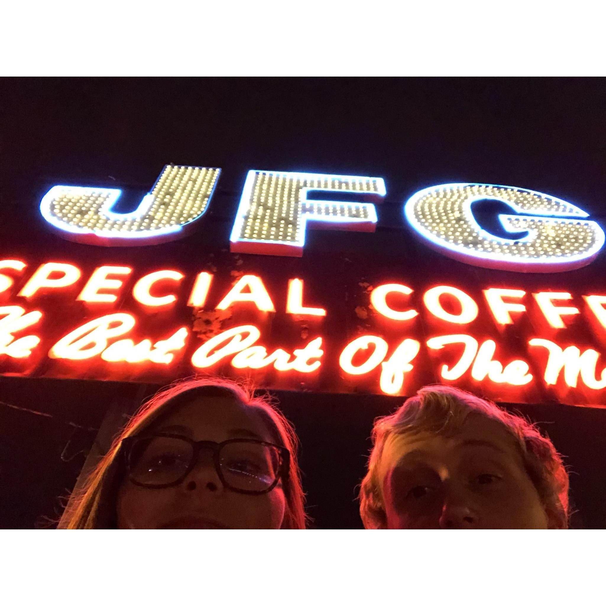 Found the JFG Coffee sign in Knoxville! Doubles as an overlook of the whole city.