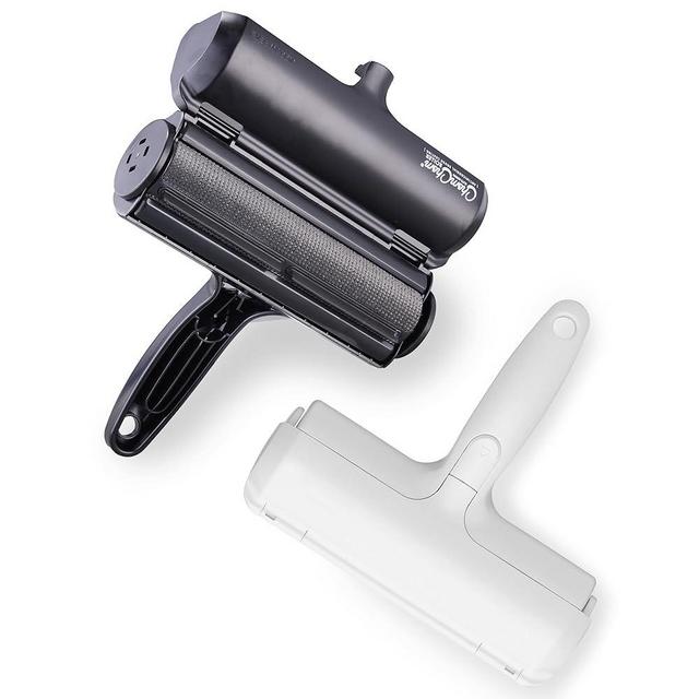 Chom Chom Roller Pet Hair Remover and Reusable Lint Roller - ChomChom Original White +Black Cat and Dog Hair Remover