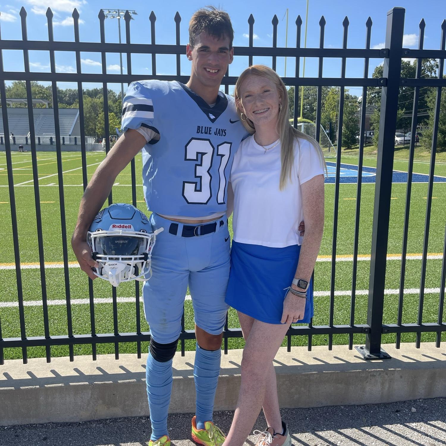 One of Konner’s college football games.