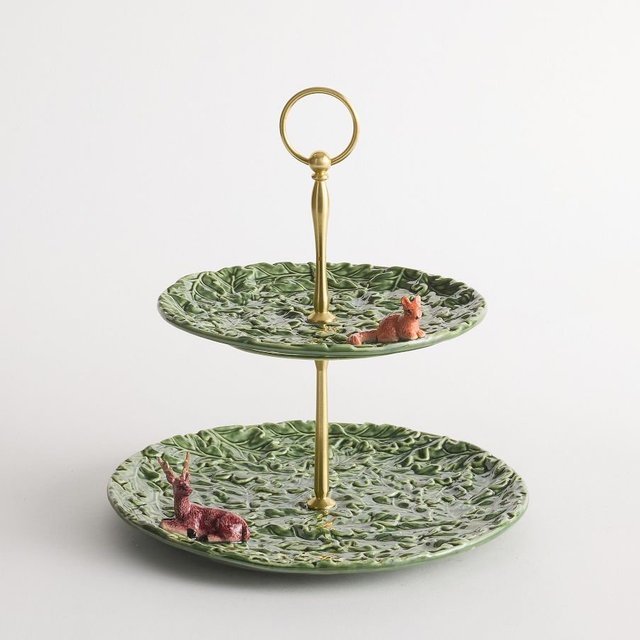 Fantastical Forest Stoneware Tiered Stand