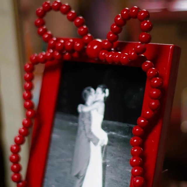 Beaded Bow Frame