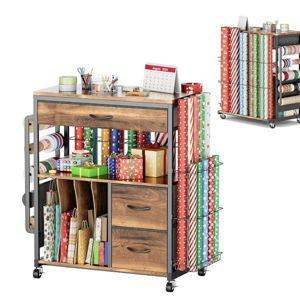 Wrapping Paper Storage Cart