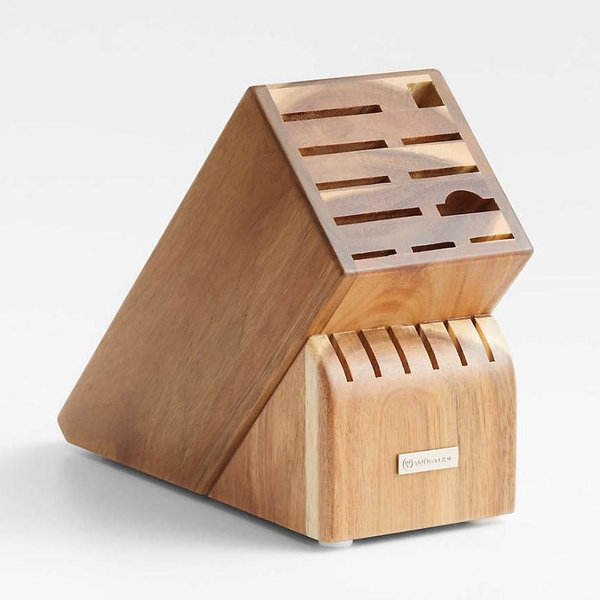 Wusthof 17-Slot Walnut Knife Block | Crate & Barrel