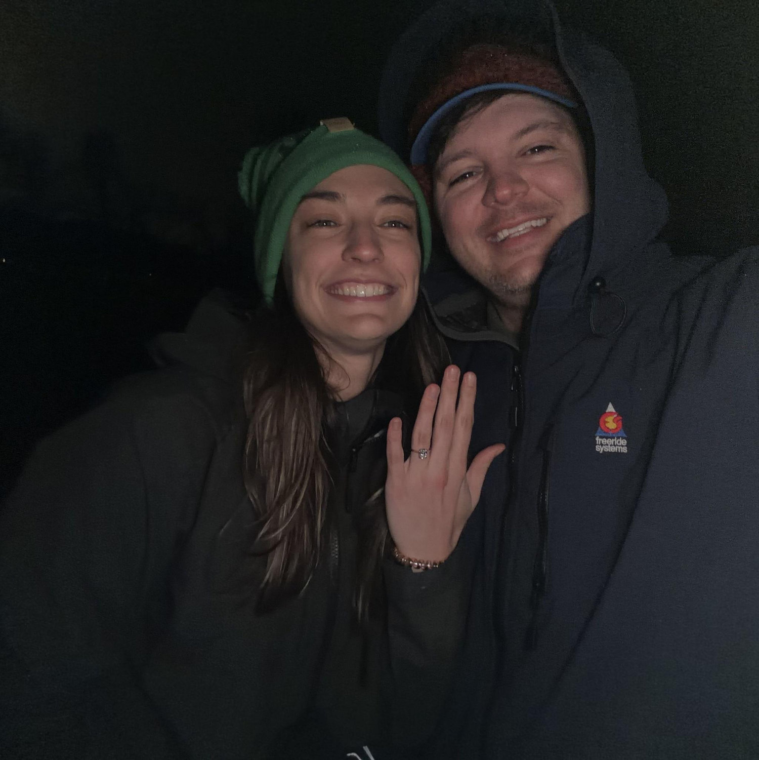 The night we got engaged at Sequoyah Park.