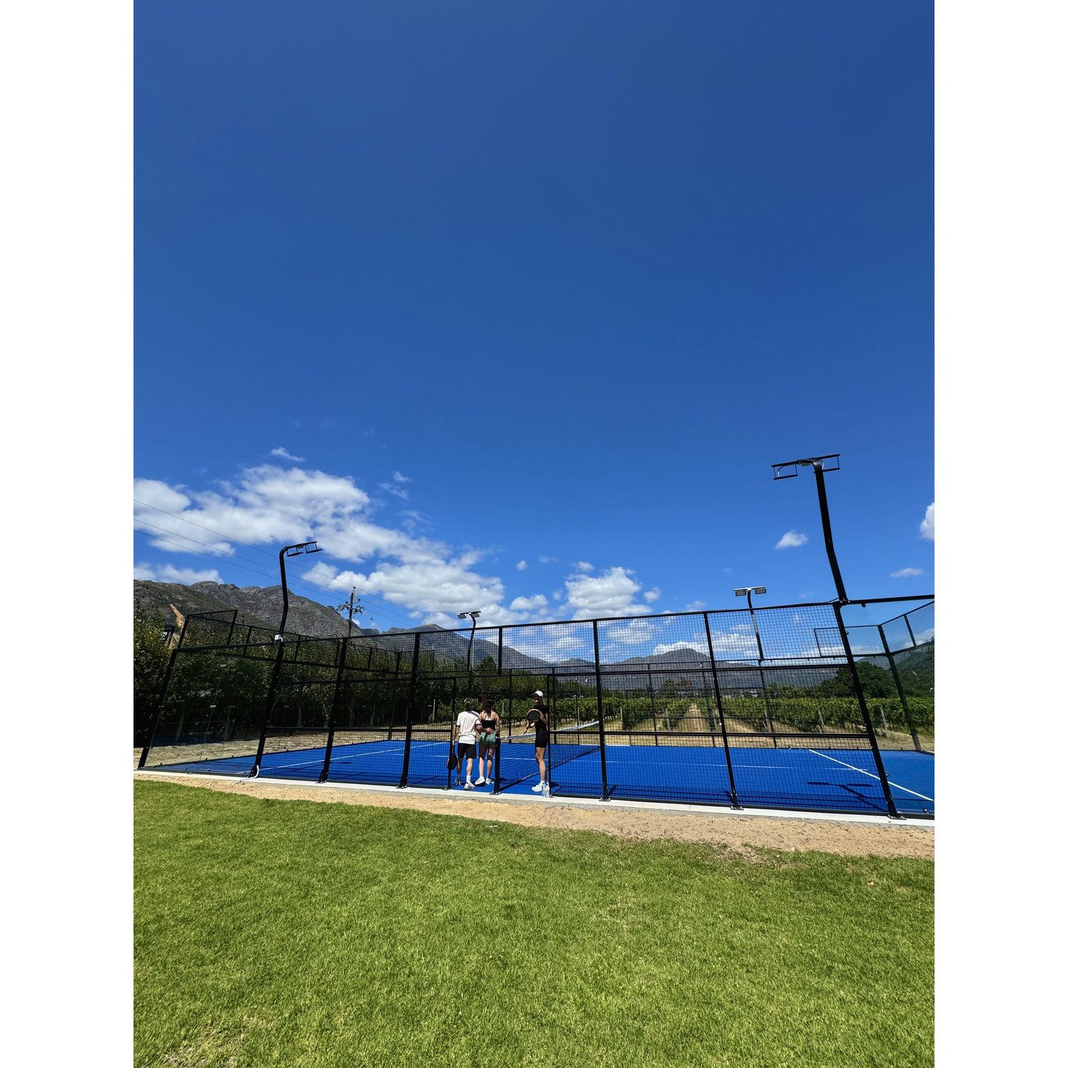 Fransvliet Guest House, Franschhoek - padel court in the vines