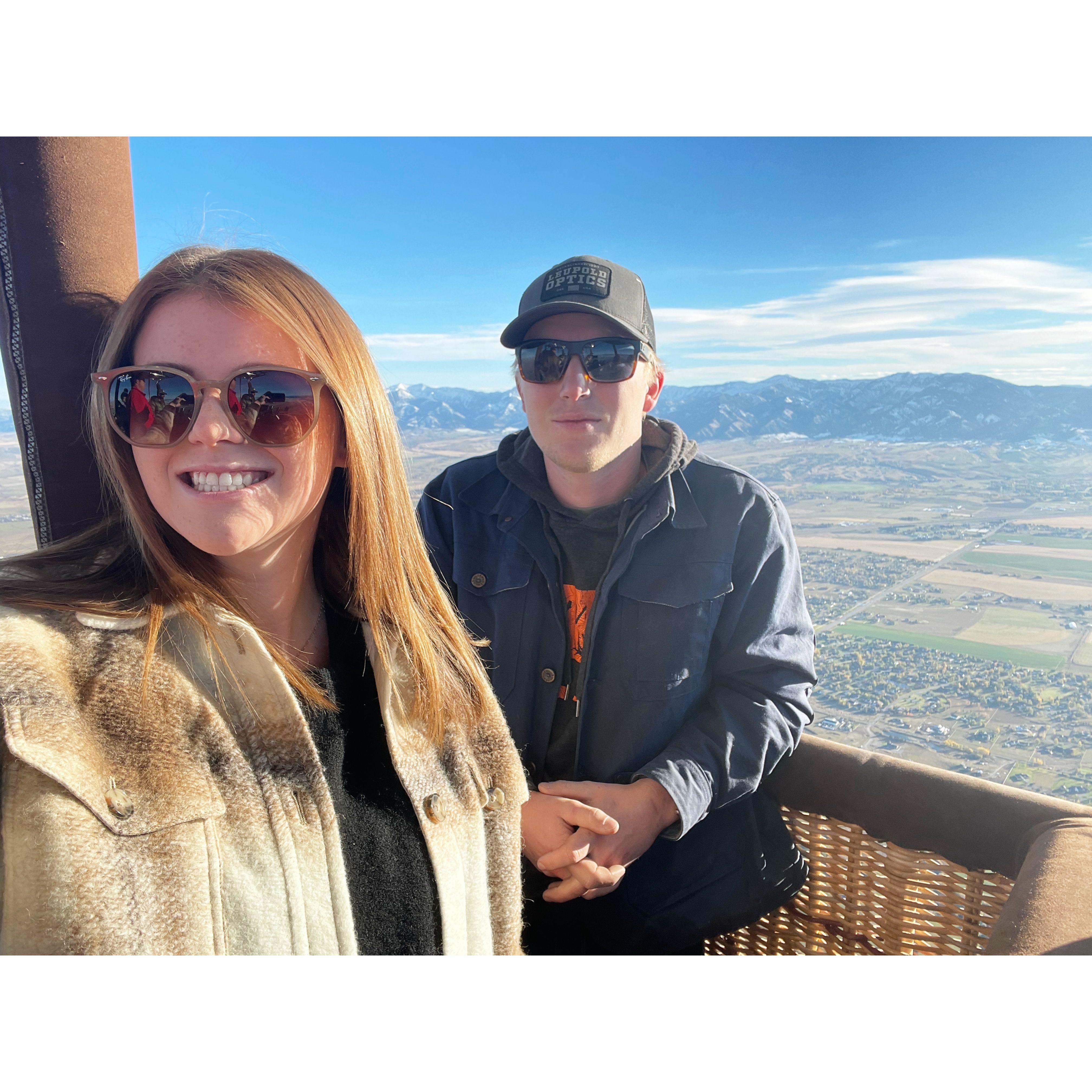 3.5 year anniversary hot air balloon ride