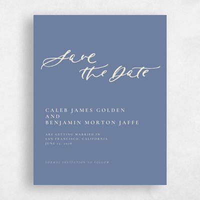 Blue Wedding Save the Date - Dover Type