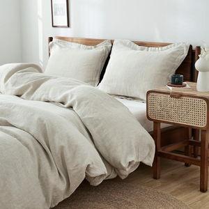 Simple&Opulence King Linen Duvet Cover Set, Color "Linen"