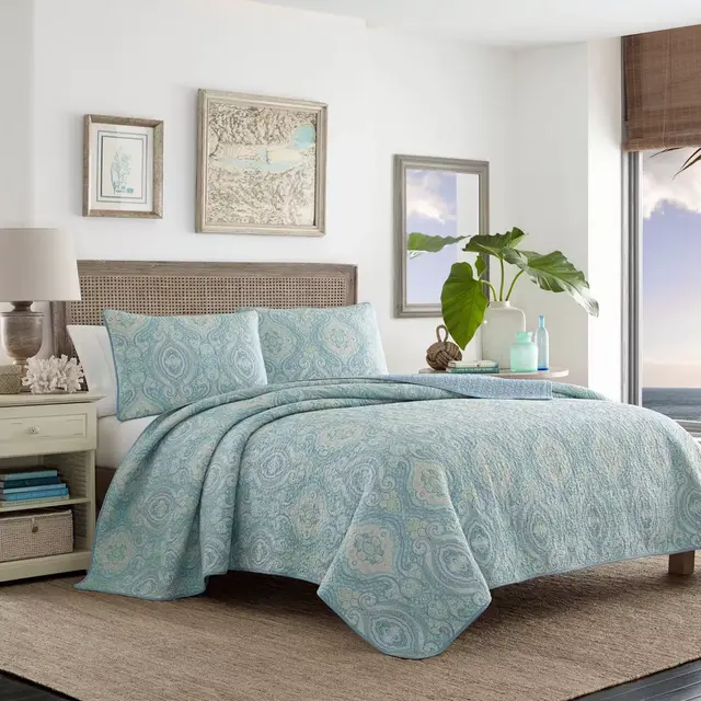 Tommy Bahama® Turtle Cove 3-Piece Reversible King Quilt Set in Bluegrass