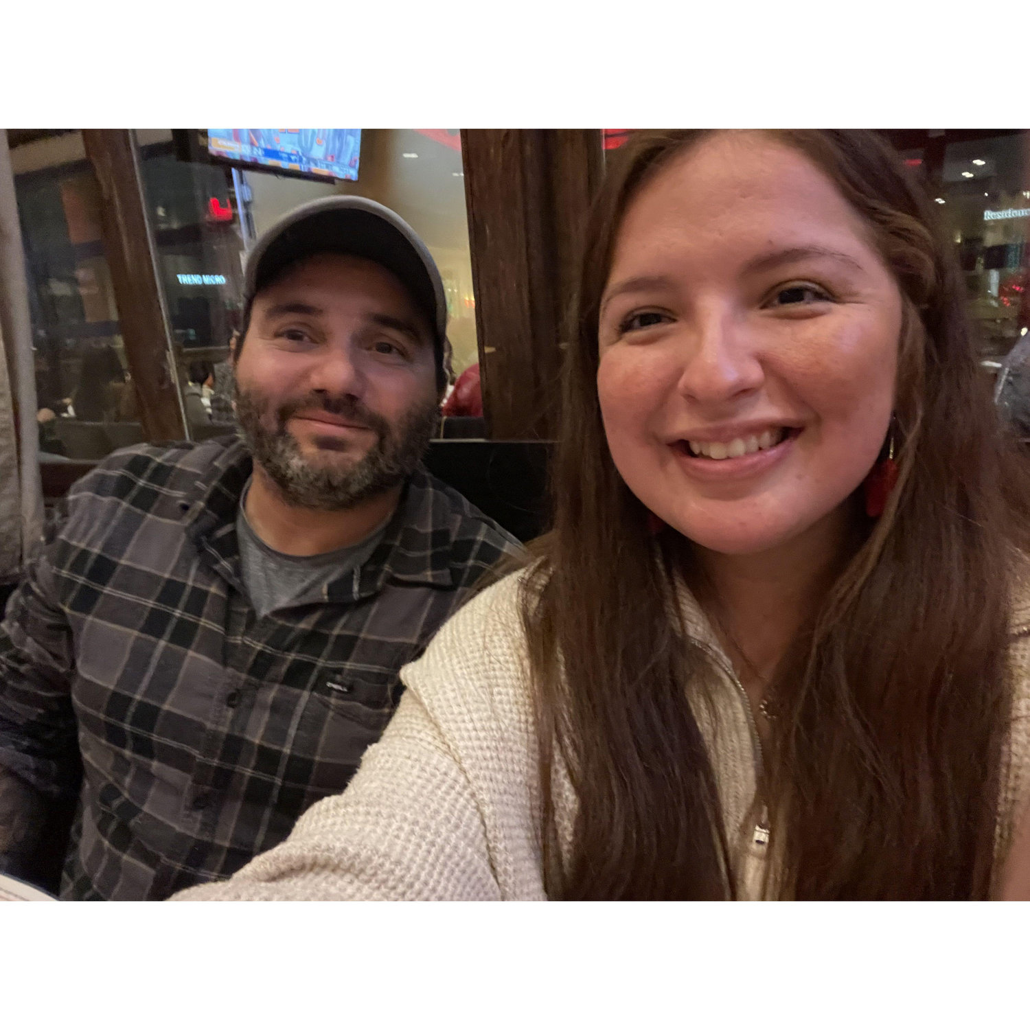 Post engagement celebration! The waitress was as excited as we were! 🥰