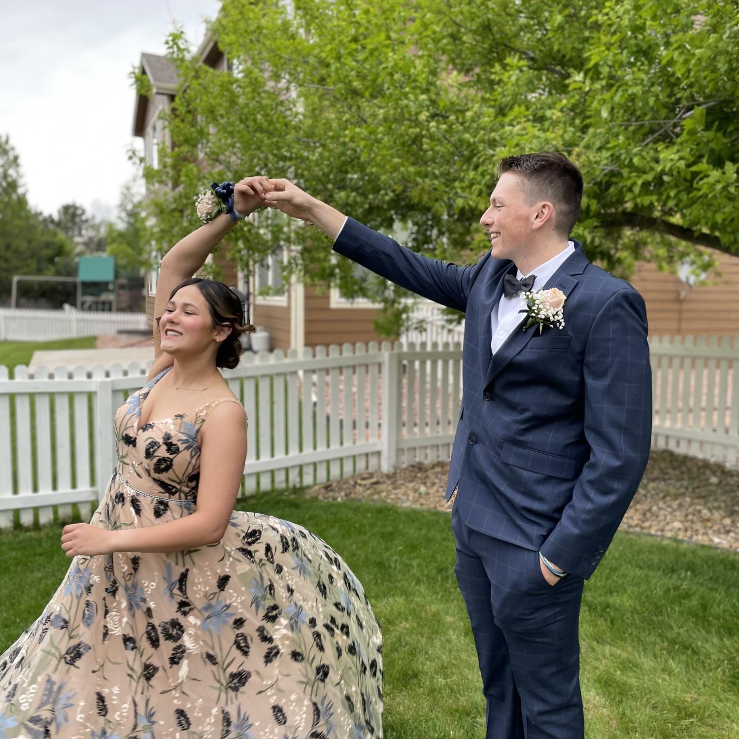 Covid Prom in Abbie’s backyard