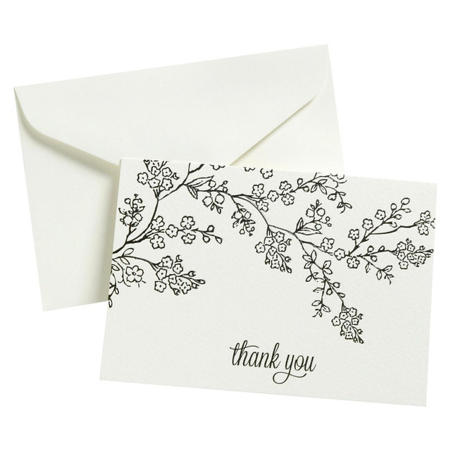 Thank You - 50 Ct FLP Blk Line Floral