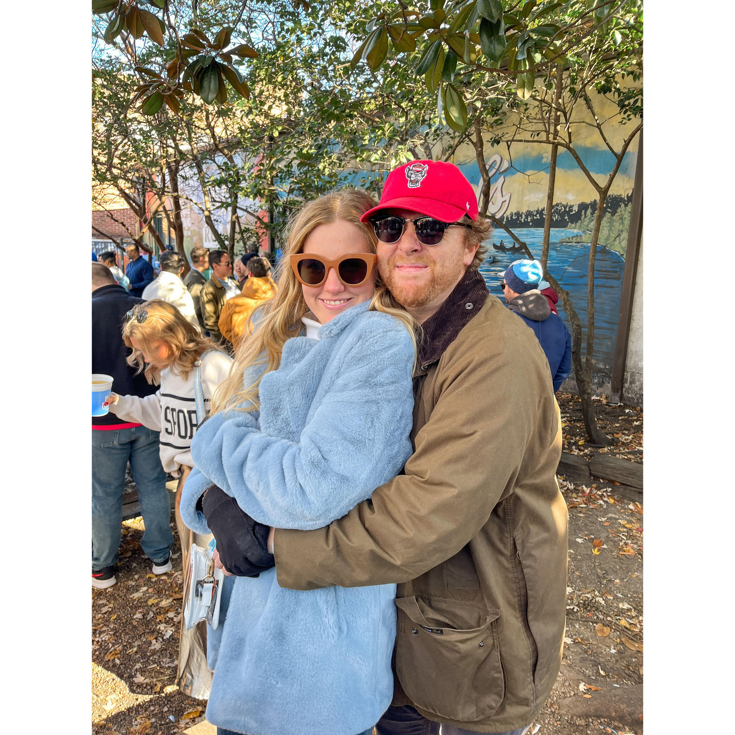 November 30, 2024 in Chapel Hill, North Carolina. UNC-NC State Thanksgiving weekend football game! Harrison can be a sore loser so luckily NC State won this particular year.