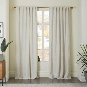 Belgian Linen Curtain, Natural, 48"x108"