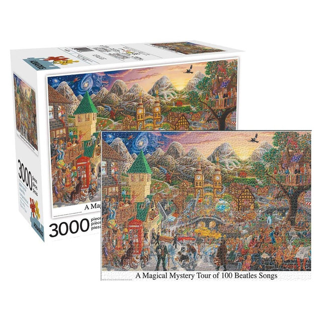 Aquarius Puzzles The Beatles Magical Mystery Tour of 100 Songs 3000 Piece Jigsaw Puzzle