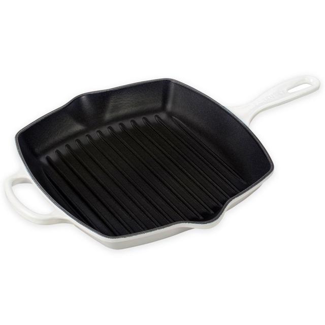 Le Creuset® Signature 10.25-Inch Square Skillet Grill in White