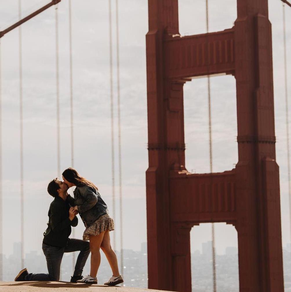 Harry hired a photographer for the proposal and they had a photoshoot after the big moment!