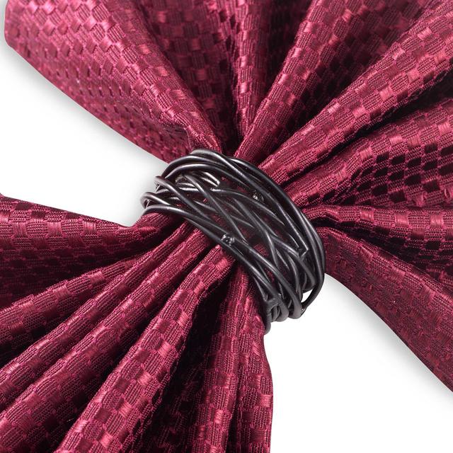 Twist Wire Napkin Ring in Black