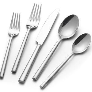 Alata Potter 20-Piece Forged Silverware Set Stainless Steel Flatware Set Cutlery Set,Service for 4,Mirror Finish,Dishwasher Safe