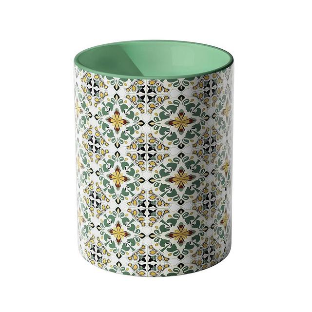 Taxenxar Ceramic Kitchen Utensil Holder for Countertop, Large Mediterranean Utensil Crock ,Green