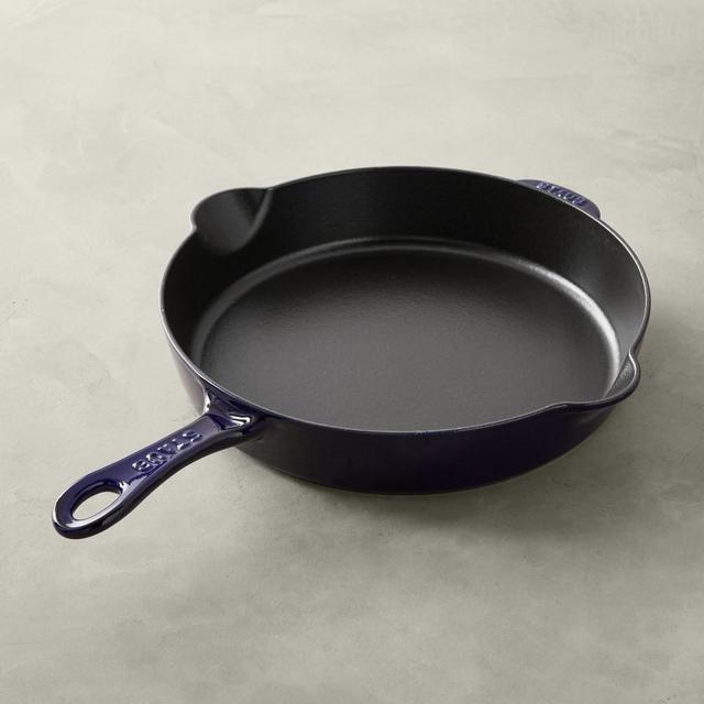 Staub Enameled Cast Iron Traditional Deep Skillet, 11-Inch, Sapphire