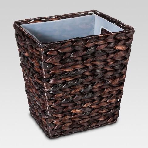 Wastebasket Dark Weave Black - Threshold™