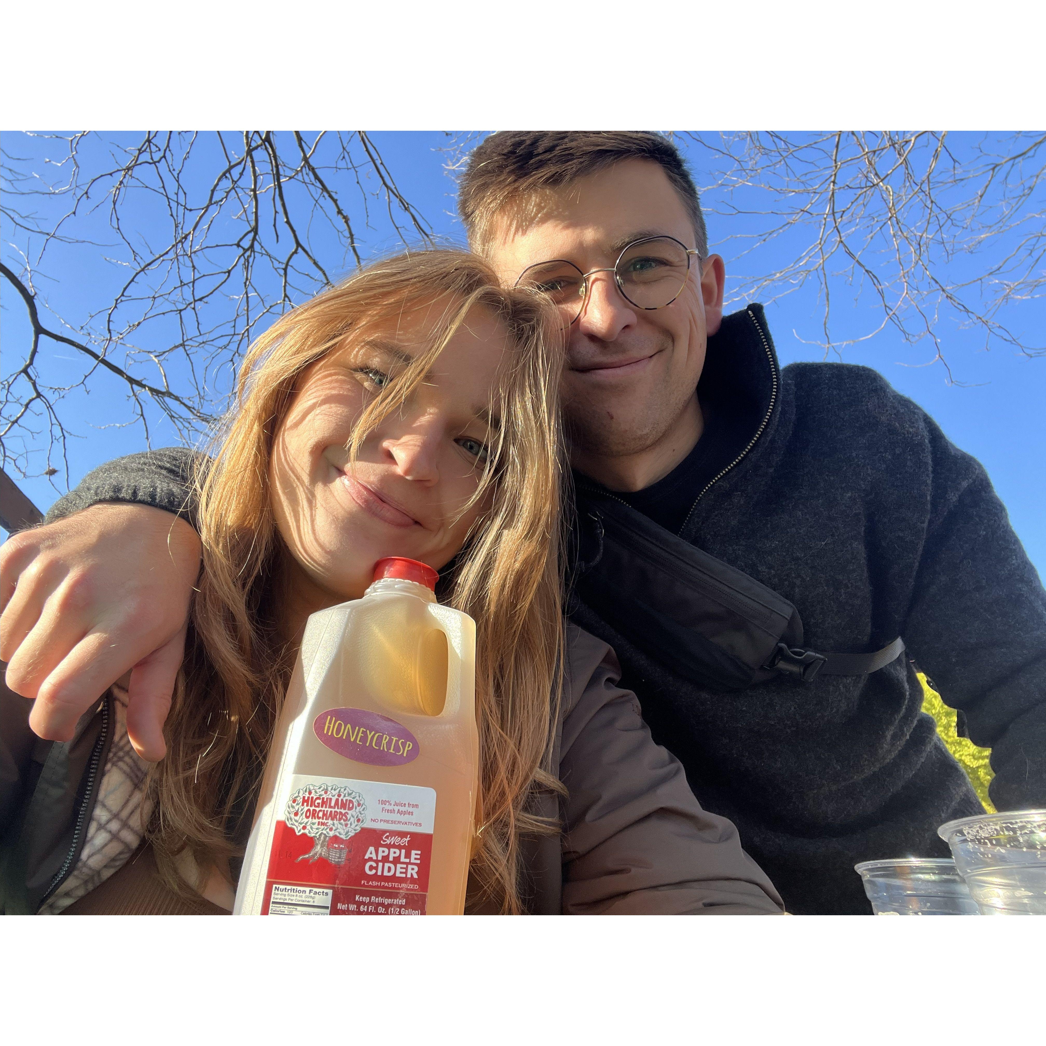 2024 - our first date after moving back to PA - celebrated at Highland Orchards!