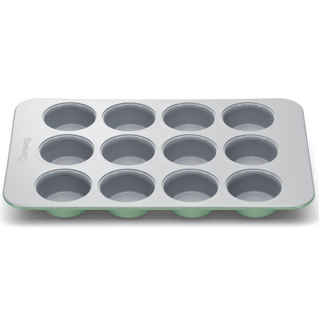 Caraway Home 10.04" Nonstick Ceramic Muffin Pan Sage