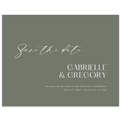 Green Wedding Digital Save the Date - Sundell Landscape