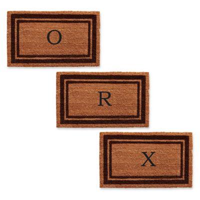 Monogram Letter "Z" 24-Inch x 36-Inch Door Mat in Brown