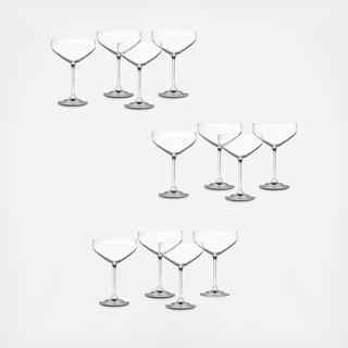 Meridian European Made Champagne Coupe, Set of 12